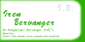 iren bervanger business card